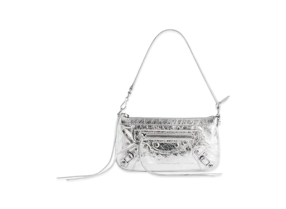 BALENCIAGA Le City Pouch with Strap "Silver"