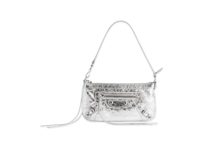 BALENCIAGA Le City Pouch with Strap "Silver"