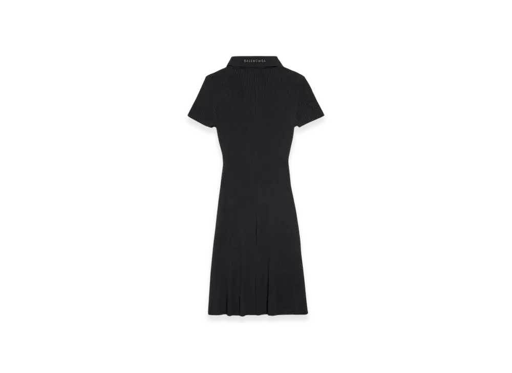 BALENCIAGA Mini Polo Dress "Black"