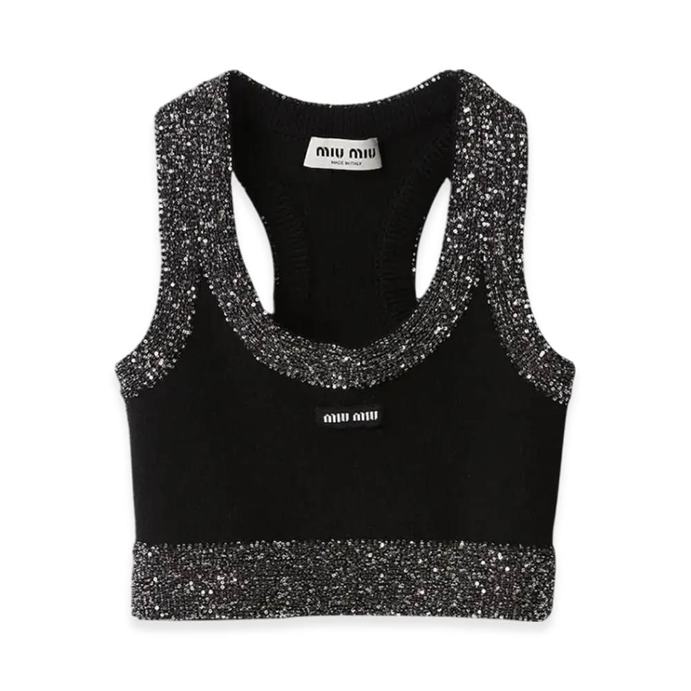 MIU MIU Women's Cashmere Top "Black"
