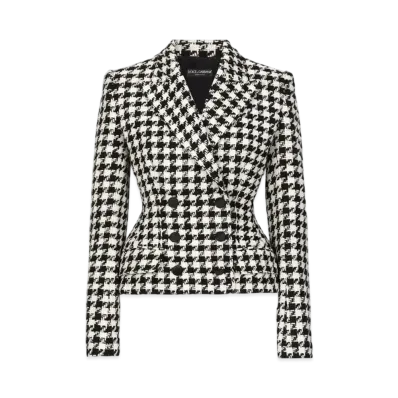 DOLCE&GABBANA Macro-Houndstooth Dolce Jacket "Multicolor"