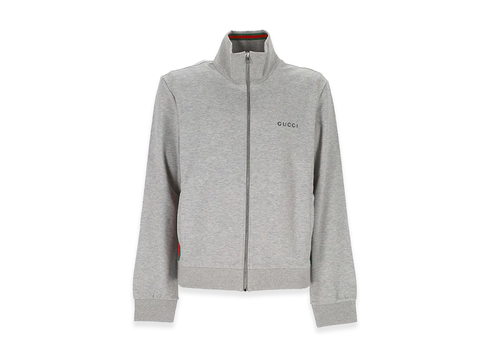 GUCCI Stretch Cotton Blend Sweatshirt "Grey"