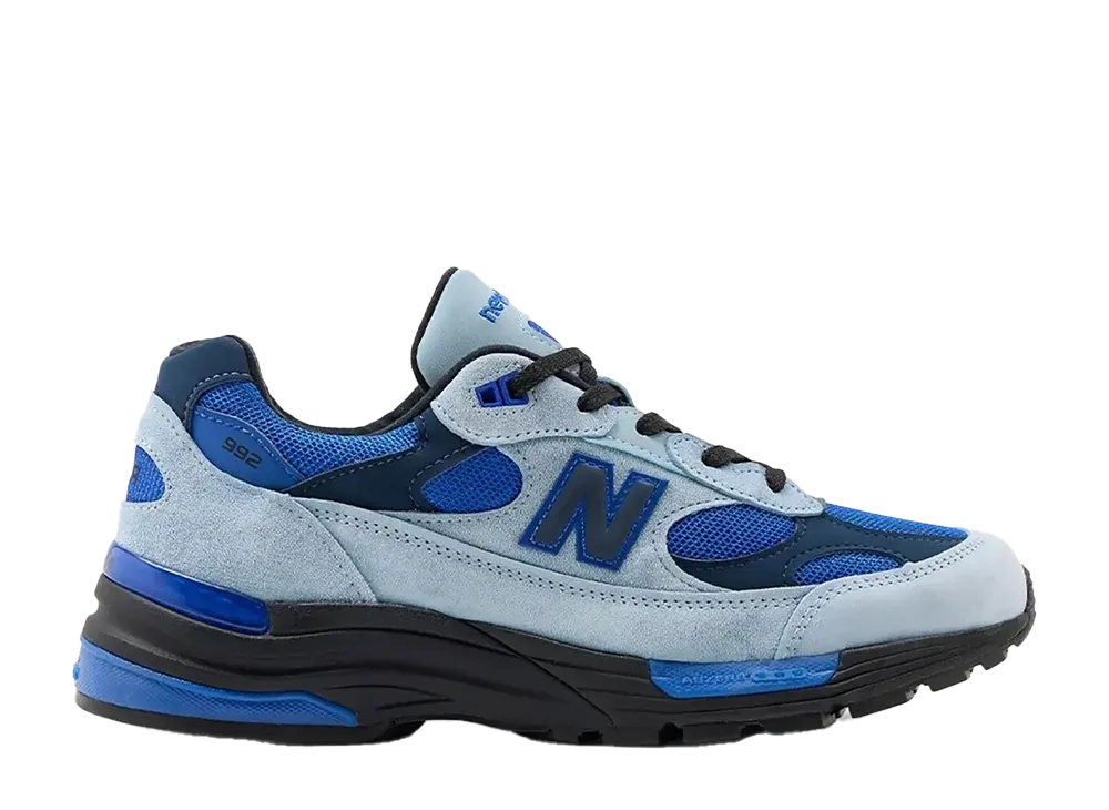 New Balance 992 "Light Arctic Grey/Black/Blue Gemstone"