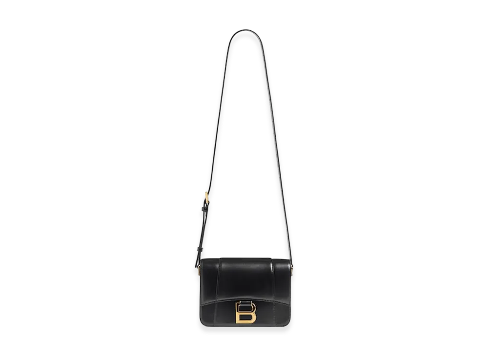 BALENCIAGA Hourglass Flap Bag Small "Black"