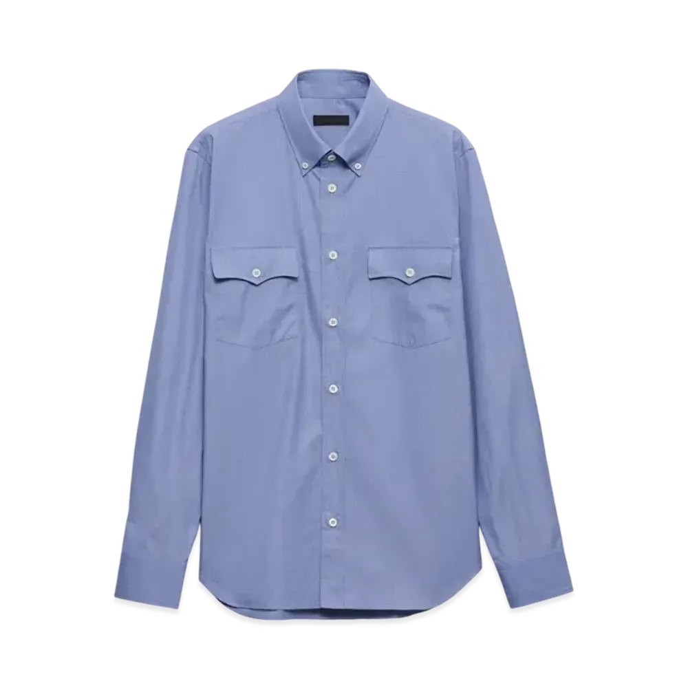 PRADA Men's Cotton Shirt "Navy"