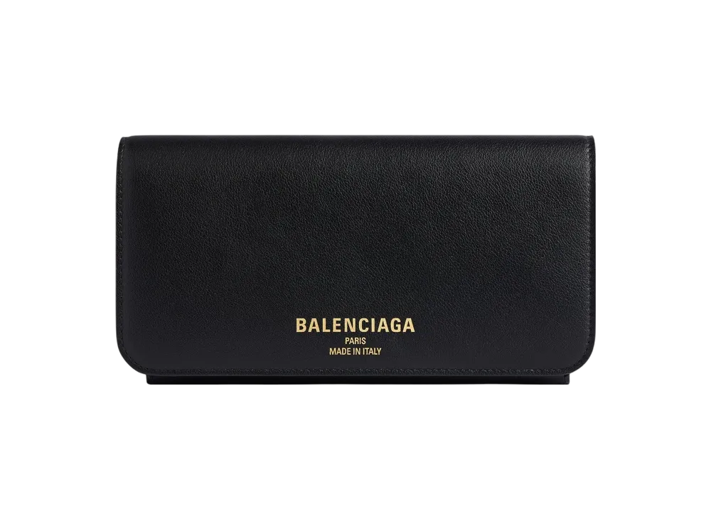 バレンシアガ　キャッシュウォレット Balenciaga CASH SQUARE FOLDED WALLET 594549 1IZI3 1090 Black