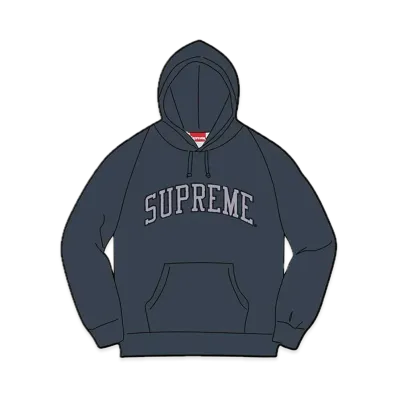 Supreme Glitter Arc Hooded Sweatshirt "Navy"