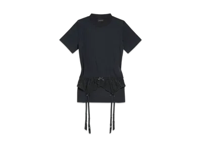 BALENCIAGA Women's Lingerie T-Shirt "Faded Black"