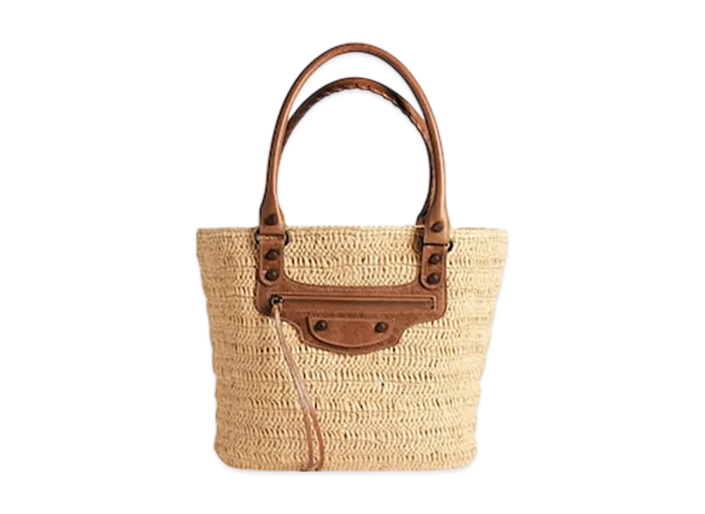 BALENCIAGA Le City Small Basket "Natural/Camel"