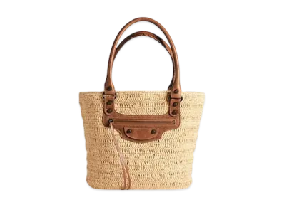 BALENCIAGA Le City Small Basket "Natural/Camel"