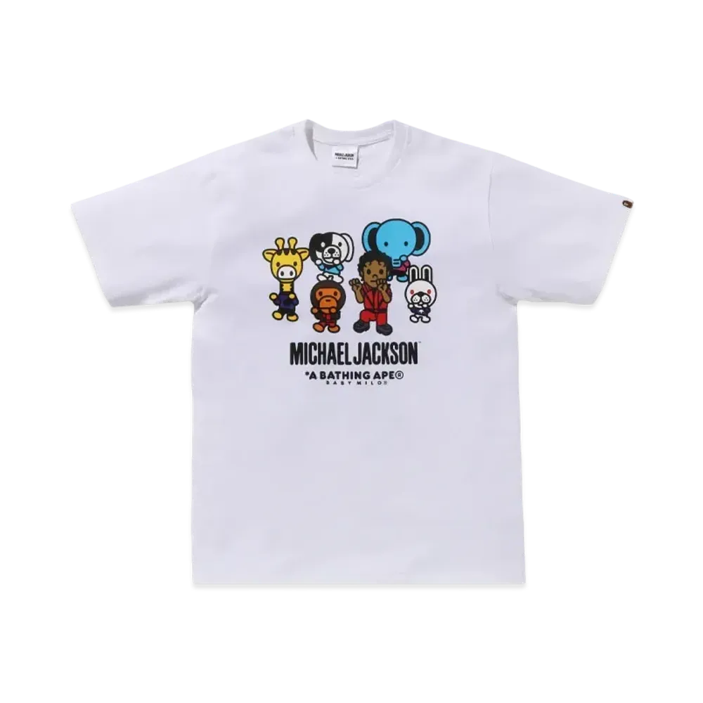 A BATHING APE x MICHAEL JACKSON Baby Milo Tee "White"
