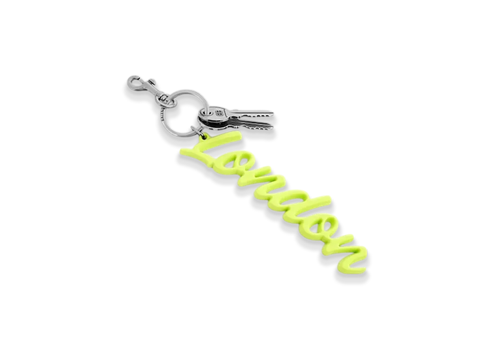 BALENCIAGA Charm Keyring London "Silver"