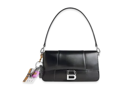 BALENCIAGA Hourglass Sling Bag Medium With Charm "Black"