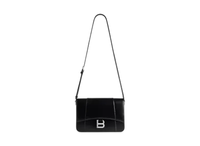 BALENCIAGA Hourglass Medium Flap Bag "Black"