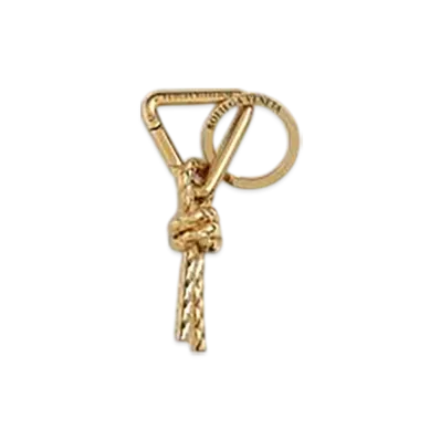 Bottega Veneta Metal Knot Key Ring "Muse Brass"