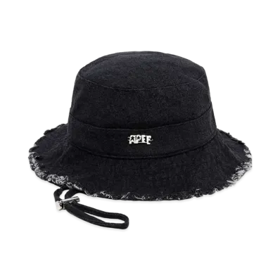 A BATHING APE Denim Bucket Hat "Black"