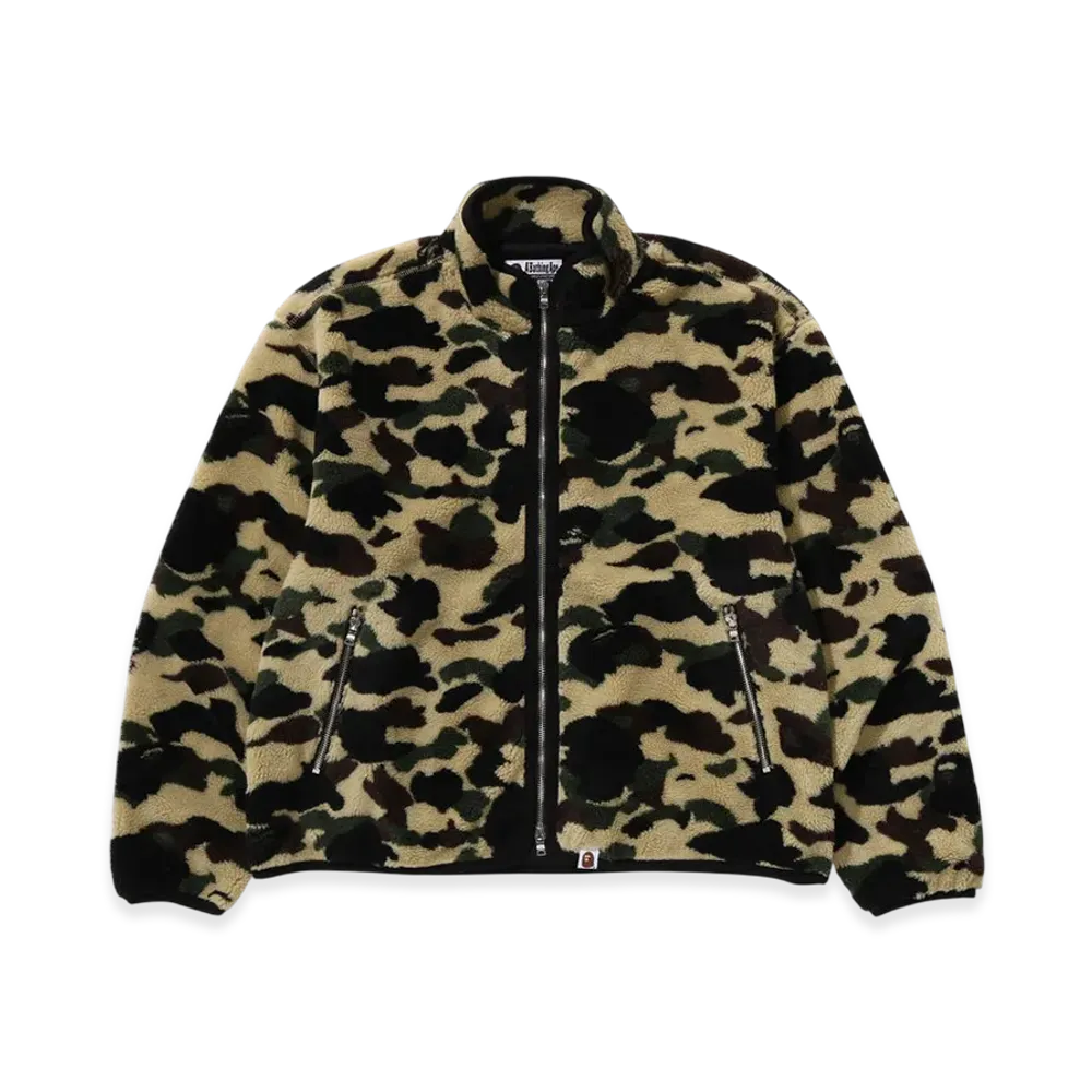 A BATHING APE 1St Camo Fleece Jacket "Yellow"
