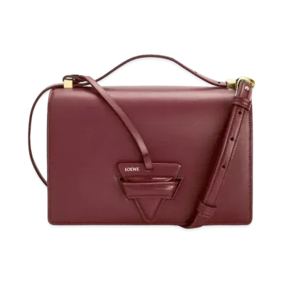 LOEWE Barcelona Bag In Silk Calfskin "Berry"