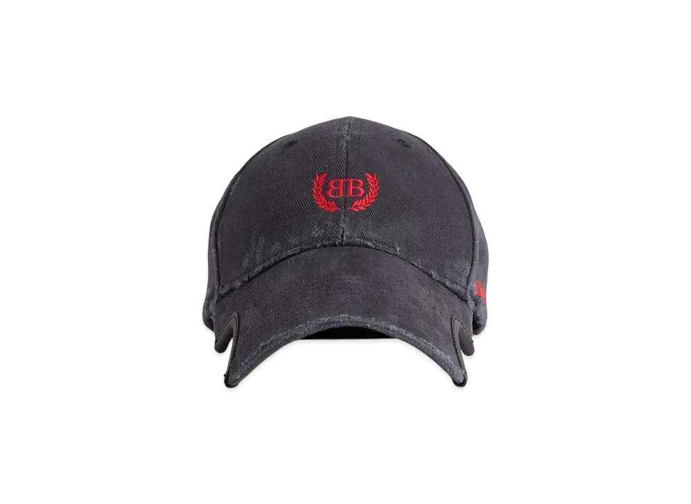 BALENCIAGA Laurel Classic Cap "Faded Black/Red"