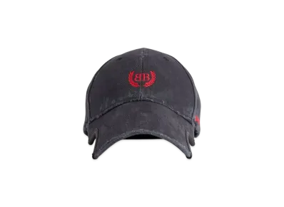 BALENCIAGA Laurel Classic Cap "Faded Black/Red"