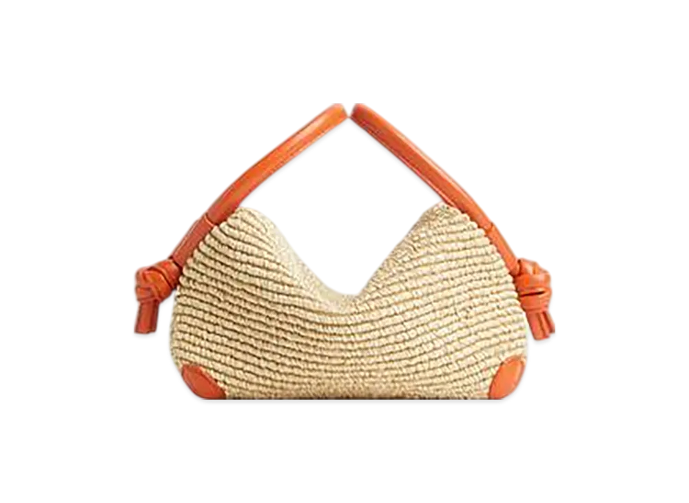 Bottega Veneta Loop Top Handle "Natural/Burned Orange"