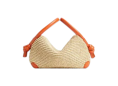 Bottega Veneta Loop Top Handle "Natural/Burned Orange"
