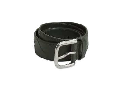 Bottega Veneta Intrecciato Taurillon Belt "Dark Green"