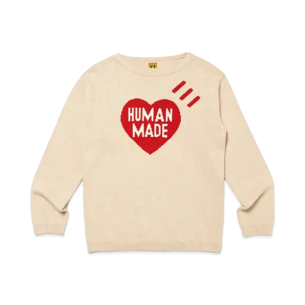 HUMAN MADE Heart Knit Sweater "Beige"