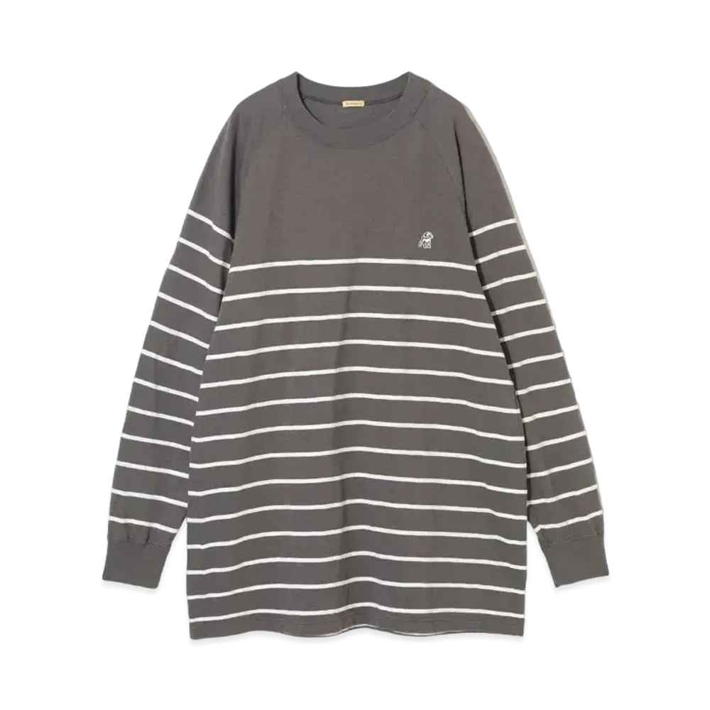 UNDERCOVER Cotton Arrangement Border Long T-Shirt "Gray"