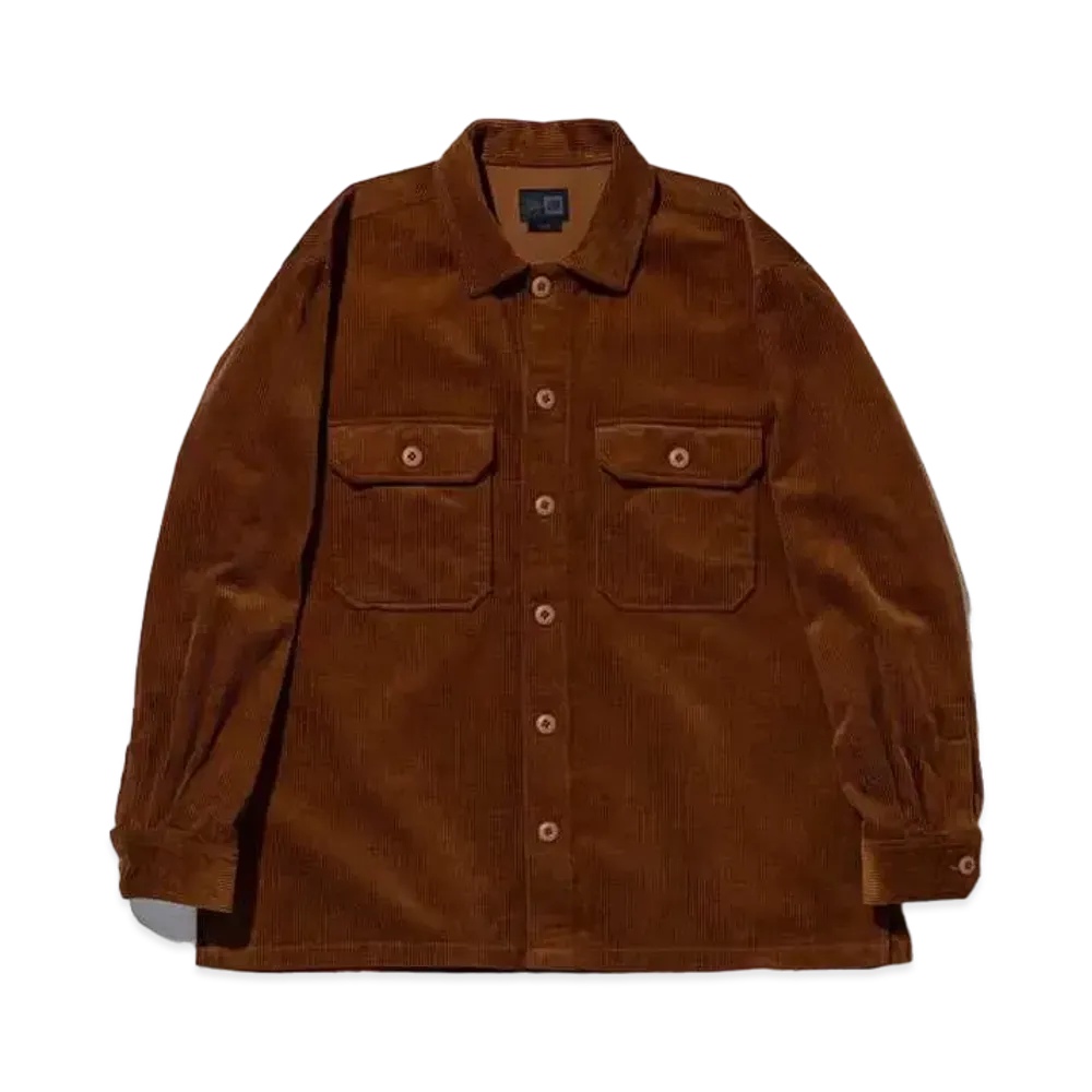NEW ERA BLACK LABEL FW24 Long Sleeve Corduroy Shirt "Brown"