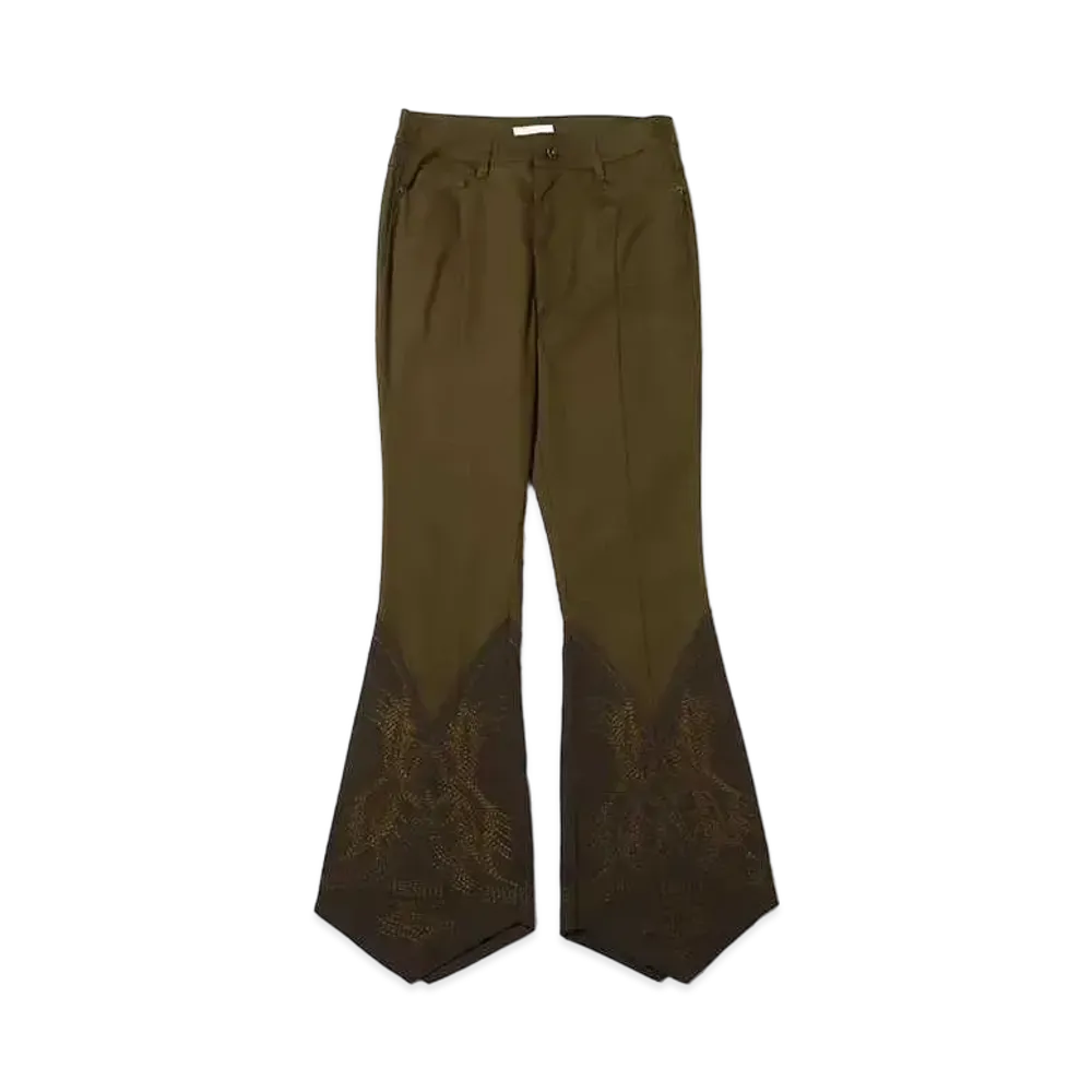 atmos pink Design Flare Pants "Khaki"