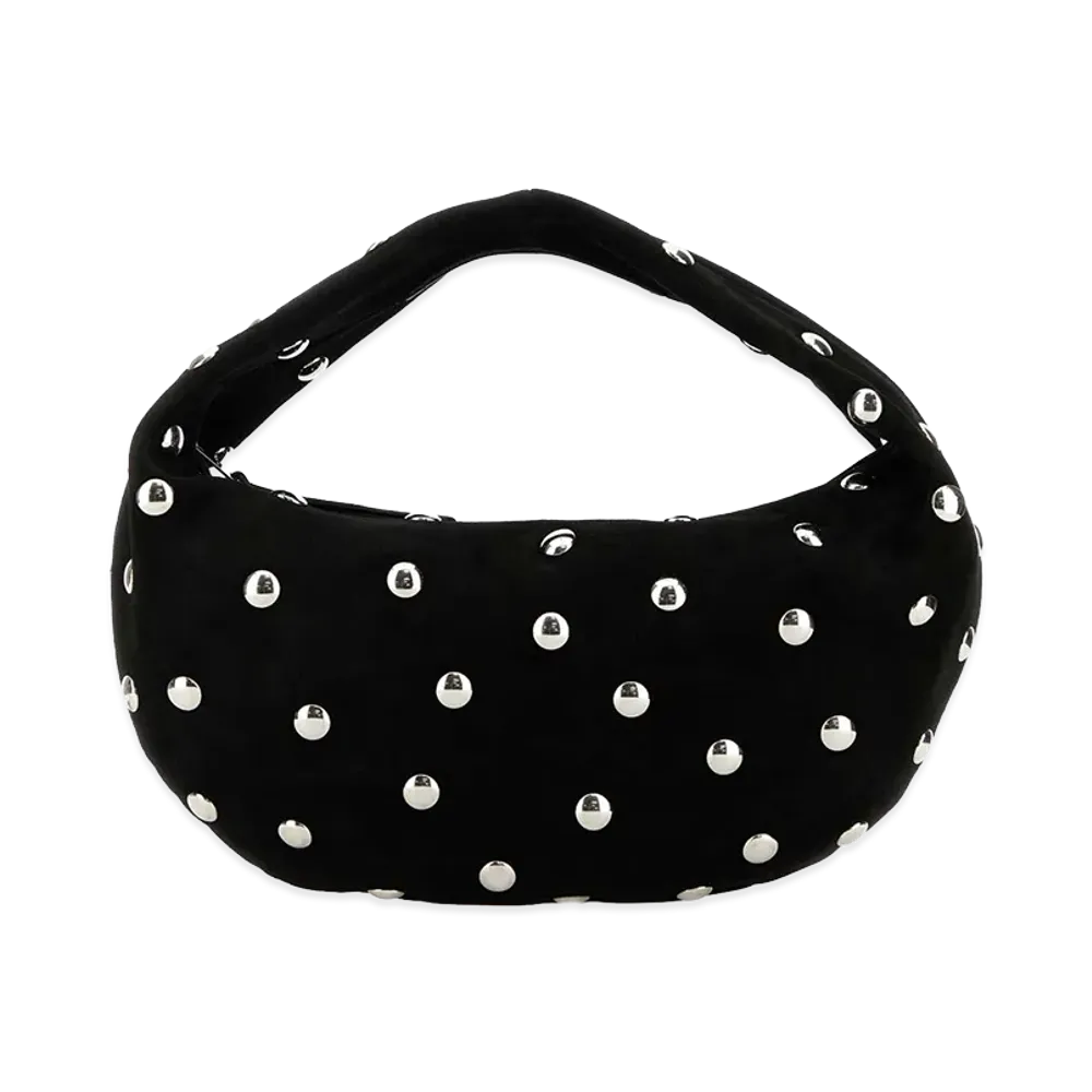 KHAITE Women's Suede Medium Olivia Shoulder Bag "Black"