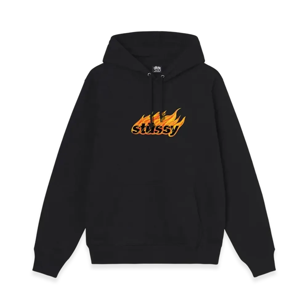 Stussy Flames Hood "Black"