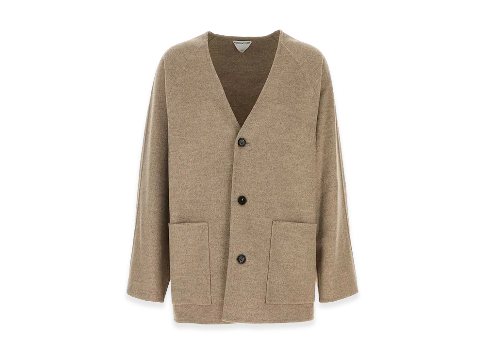 Bottega Veneta Wool Blend Cardigan "Dove Grey"
