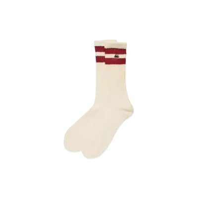 FIRST DOWN Line Crew Logo Socks "Wine"