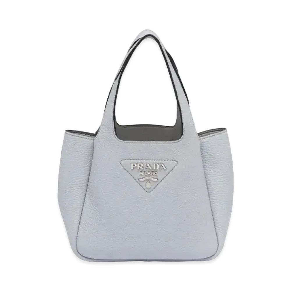 PRADA Fluee Small Leather Tote "Cornflower Blue"