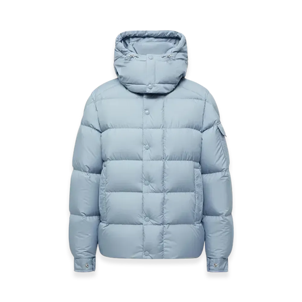 MONCLER Moncler Maya 70 Hooded Short Down Jacket "Light Blue"