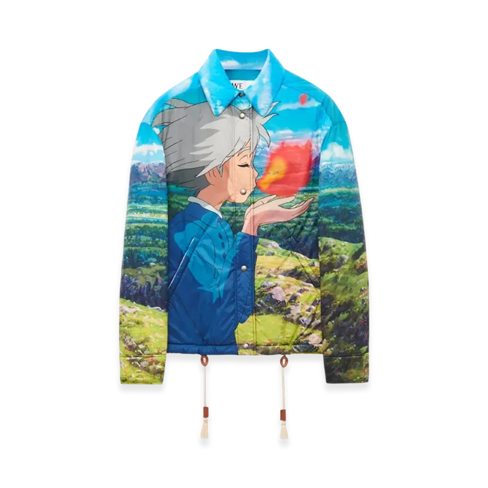 LOEWE x Howl's Moving Castle Calcifer Coach Jacket in Nylon "Multicolor"