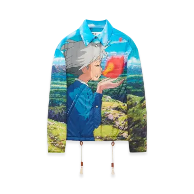 LOEWE x Howl's Moving Castle Calcifer Coach Jacket in Nylon "Multicolor"