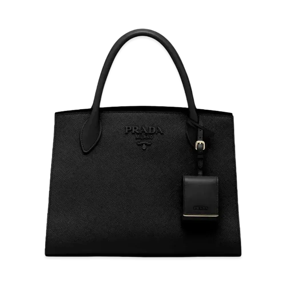 PRADA Monochrome Medium Saffiano Bag "Black"