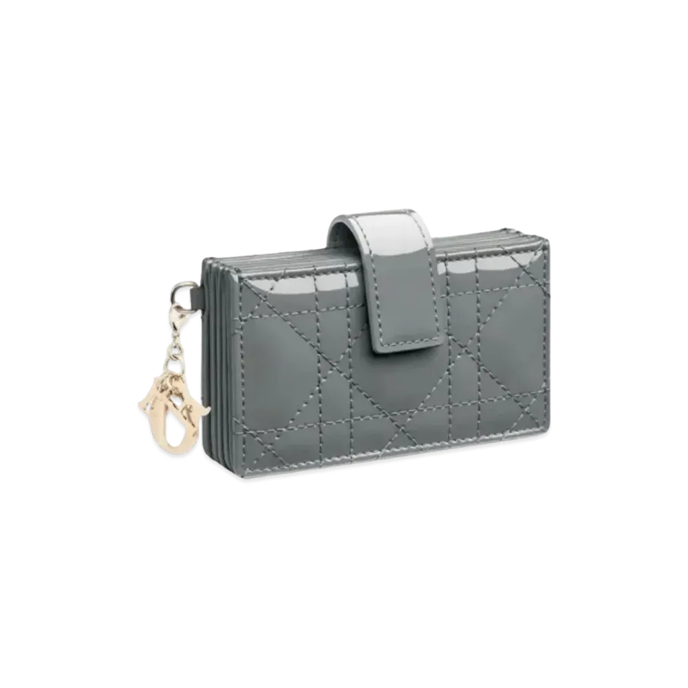 Dior Cow Leather Card Holder "Gray"