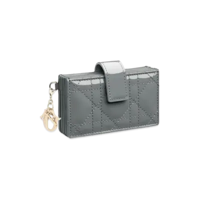 Dior Cow Leather Card Holder "Gray"