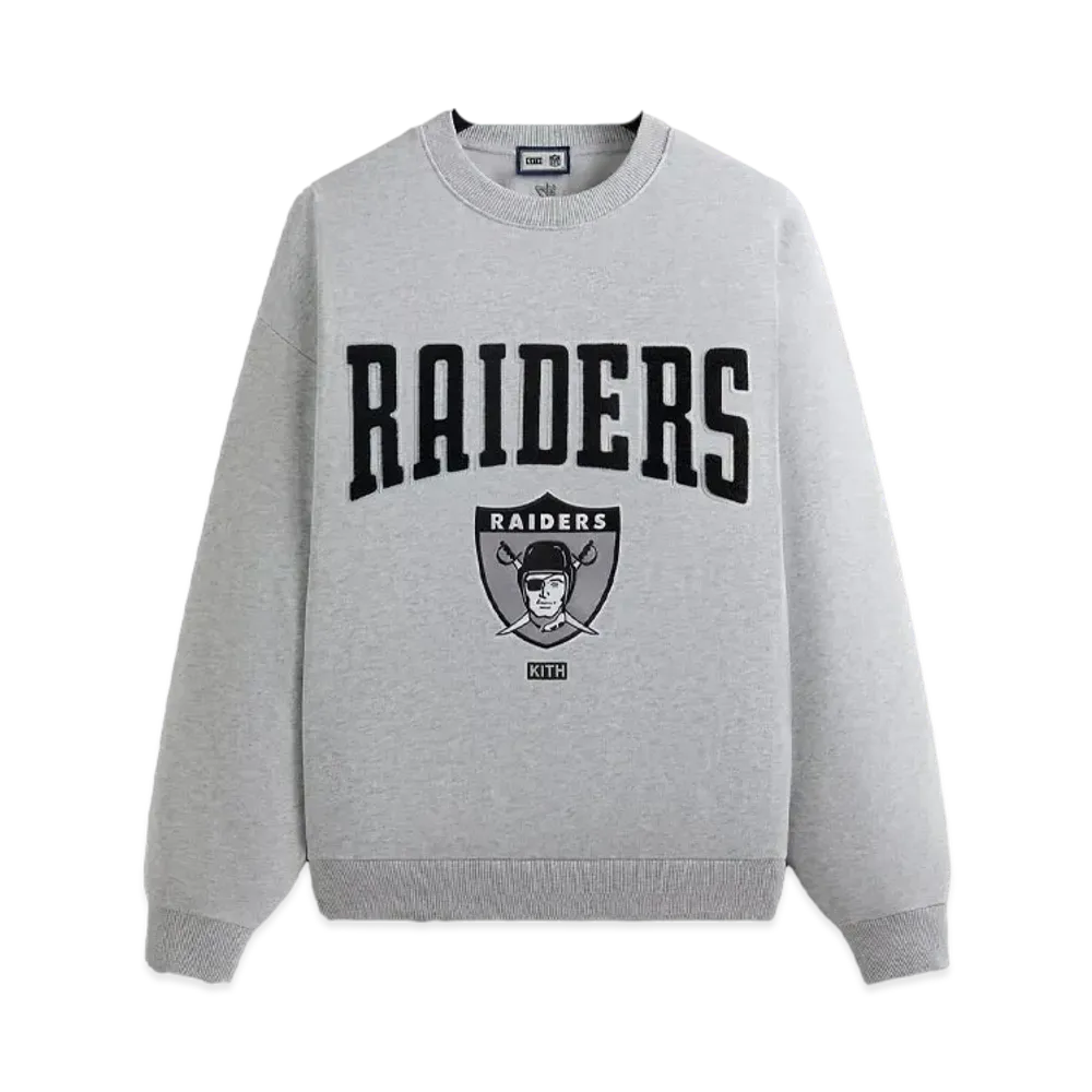 Kith & '47 For The NFL: Raiders Nelson Crewneck "Light Heather Grey"