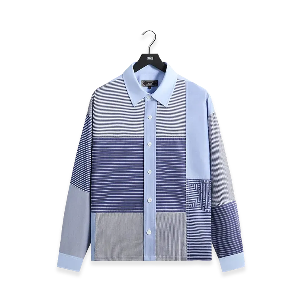 Kith Poplin Stripe Henson Shirt "Darkshore"