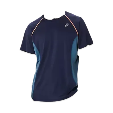 Asics Actibreeze Panel Jacquard Short Sleeve Shirt "Midnight"
