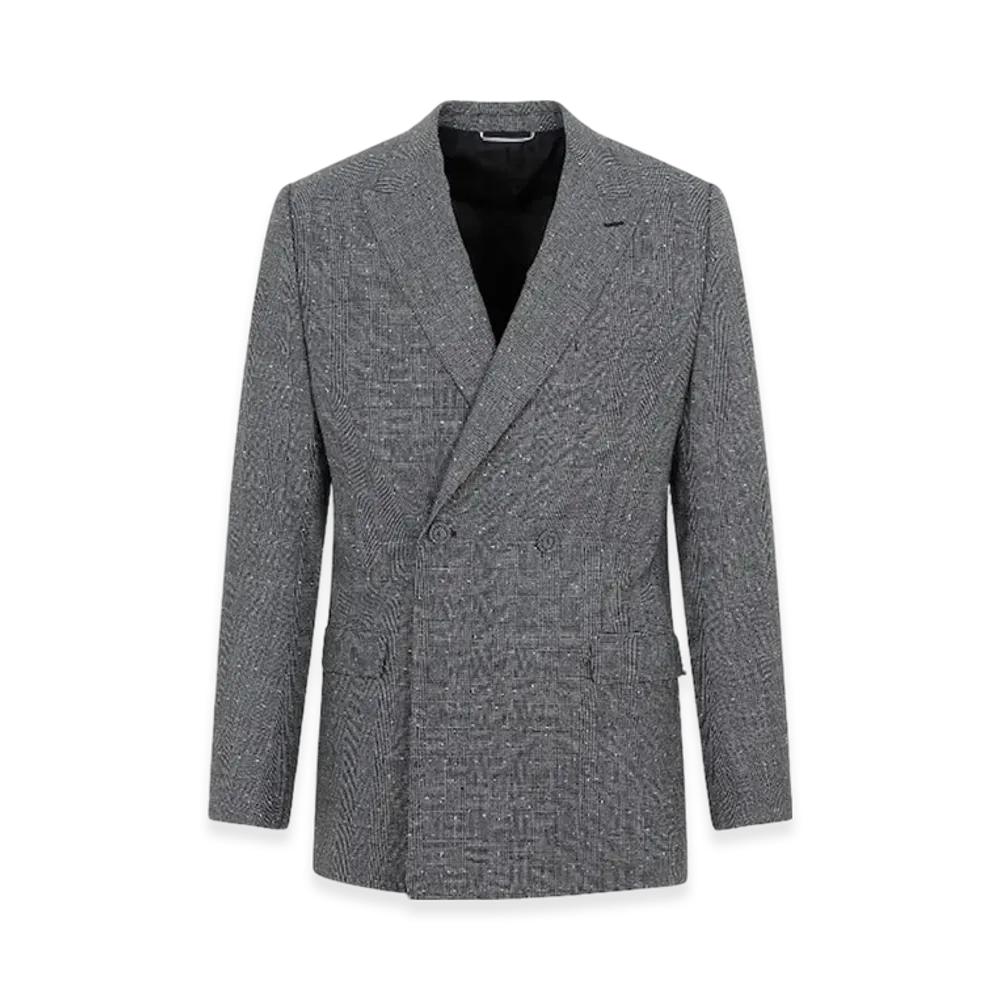 Dior Double Breasted Check Jacket "Gray"