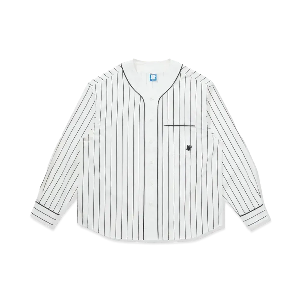 UNDEFEATED L/S Baseball Jersey "White"