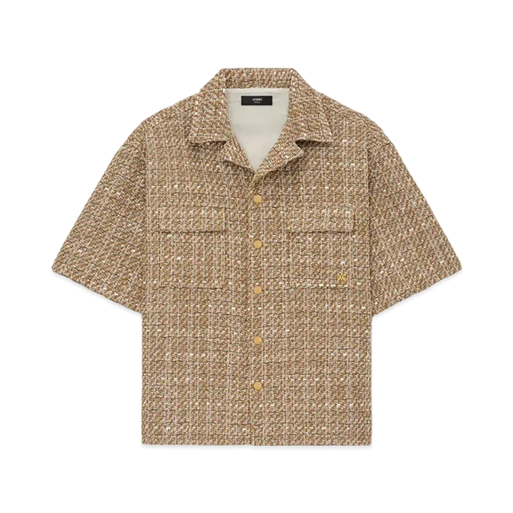 AMIRI Boucle Camp Shirt "Camel"