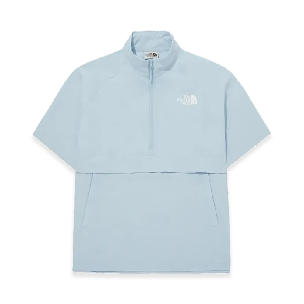 The North Face Ice Run Half Zip S/S T-Shirt "Light Blue"
