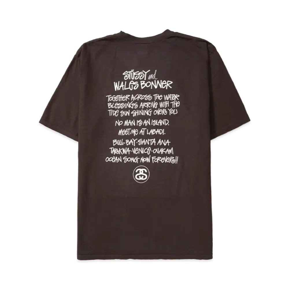 Stussy x Wales Bonner Ocean Song Tee "Brown"